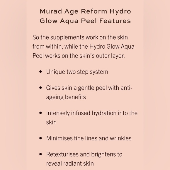 New Rare 2 Step Murad Hydro-Glow Aqua Peel Age Reform Mask - plus gift - - Picture 4 of 5